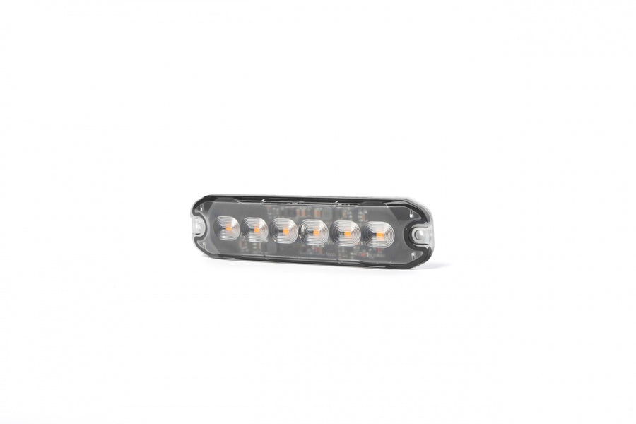 6 LED Жълта Аварийна Лампа Блиц Светлина Мигаща За Пътна Помощ Платформа и др. 10W с 8 режима 8х3 cm. 12-24V