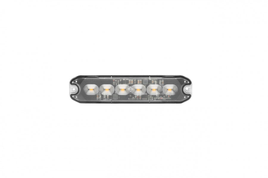6 LED Жълта Аварийна Лампа Блиц Светлина Мигаща За Пътна Помощ Платформа и др. 10W с 8 режима 8х3 cm. 12-24V