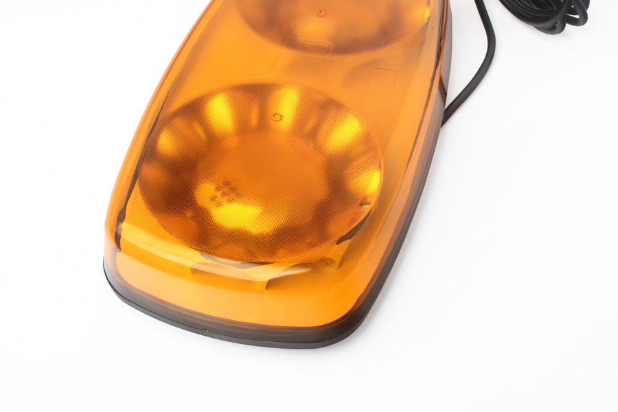 Оранжева 12-24V Лед Led Аварийна Сигнална Лампа Маяк Буркан с Магнит 35W За Пътна Помощ Платформа и др.