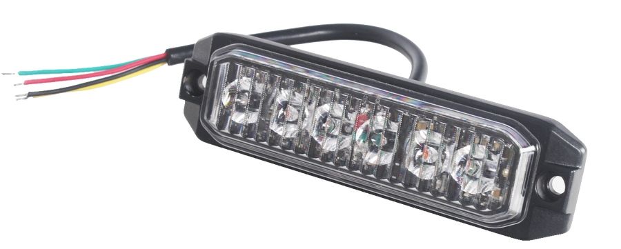 6 LED Блиц Светлина Мигаща Аварийна Лампа За Пътна Помощ Жълта 12V - 24V