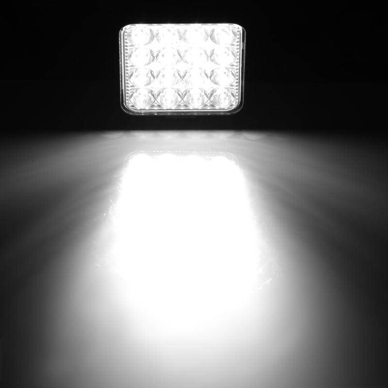 Комплект от 2бр. 48W Мини Лед LED Диоден Фар Халоген Дневни Светлини 12V - 24V за автомобил офроуд бус ван камион