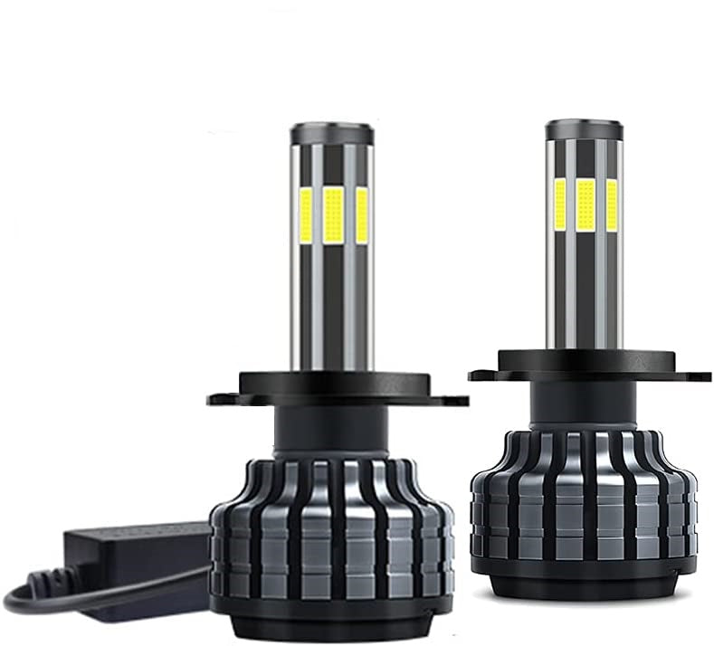 Комплект 360° градуса COB LED Диодни Крушки H4 12V 80W 16000lm За Фарове Canbus без Грешки къси/дълги