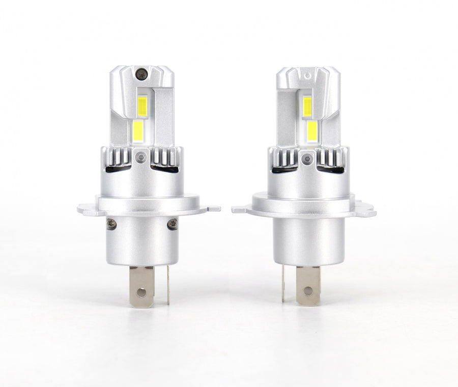 Комплект Умалени Мини LED Крушки E4P H4 12V 50W 15000lm Canbus къси/дълги