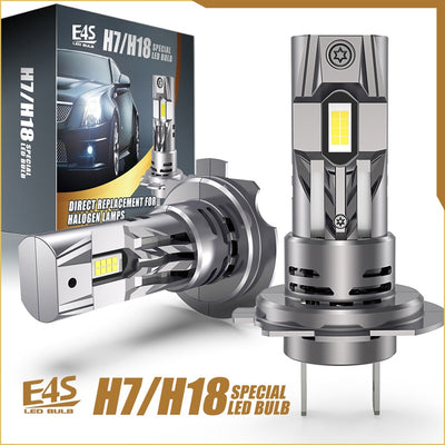 Комплект Умалени Мини LED Крушки E4S H7 H18 12V 50W 15000lm