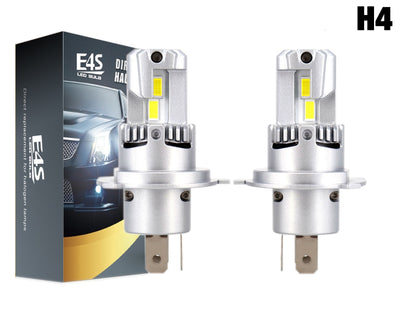 Комплект Умалени Мини LED Крушки E4P H4 12V 50W 15000lm Canbus къси/дълги