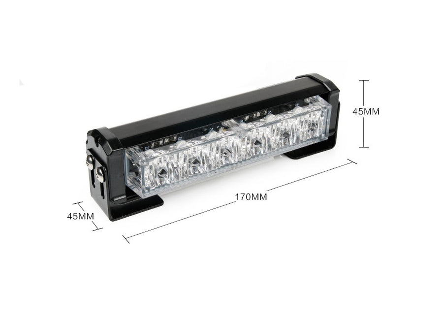 Комплект 2 Броя по 17 cm Сигнална Аварийна Блиц Маяк LED Лампа За Пътна Помощ Платформа 12V-24V 14 режима