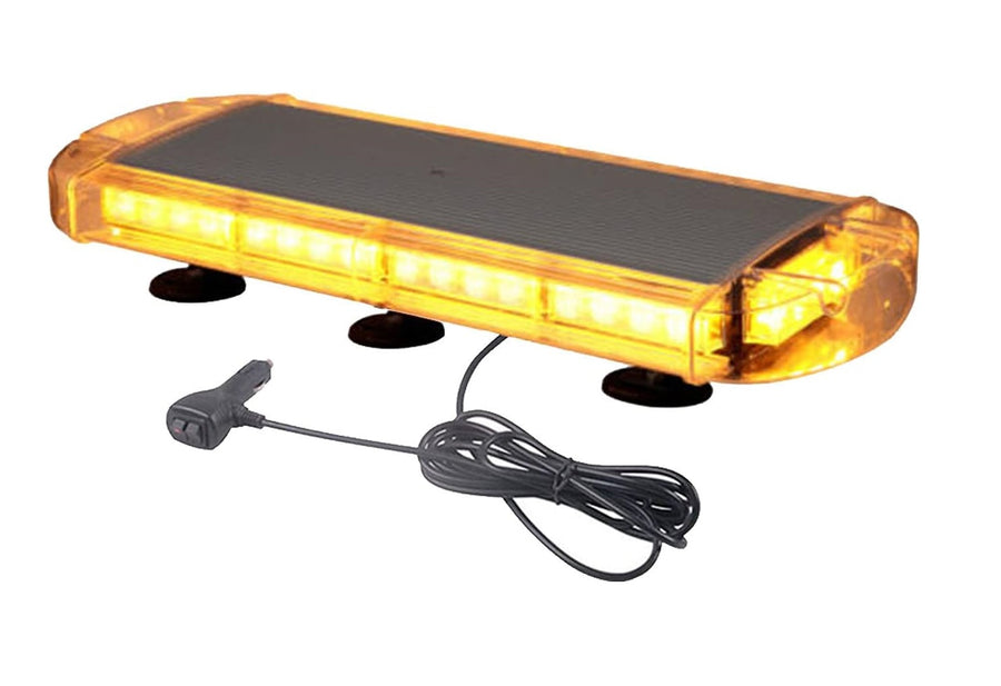 55см LED Аварийна Сигнална Лампа с Магнити, 10 Режима, E-Mark E9, 12V / 24V, Оранжева Светлина, За Пътна Помощ, Репатрак, Платформа, Снегорин, Багер, Бус и Ван