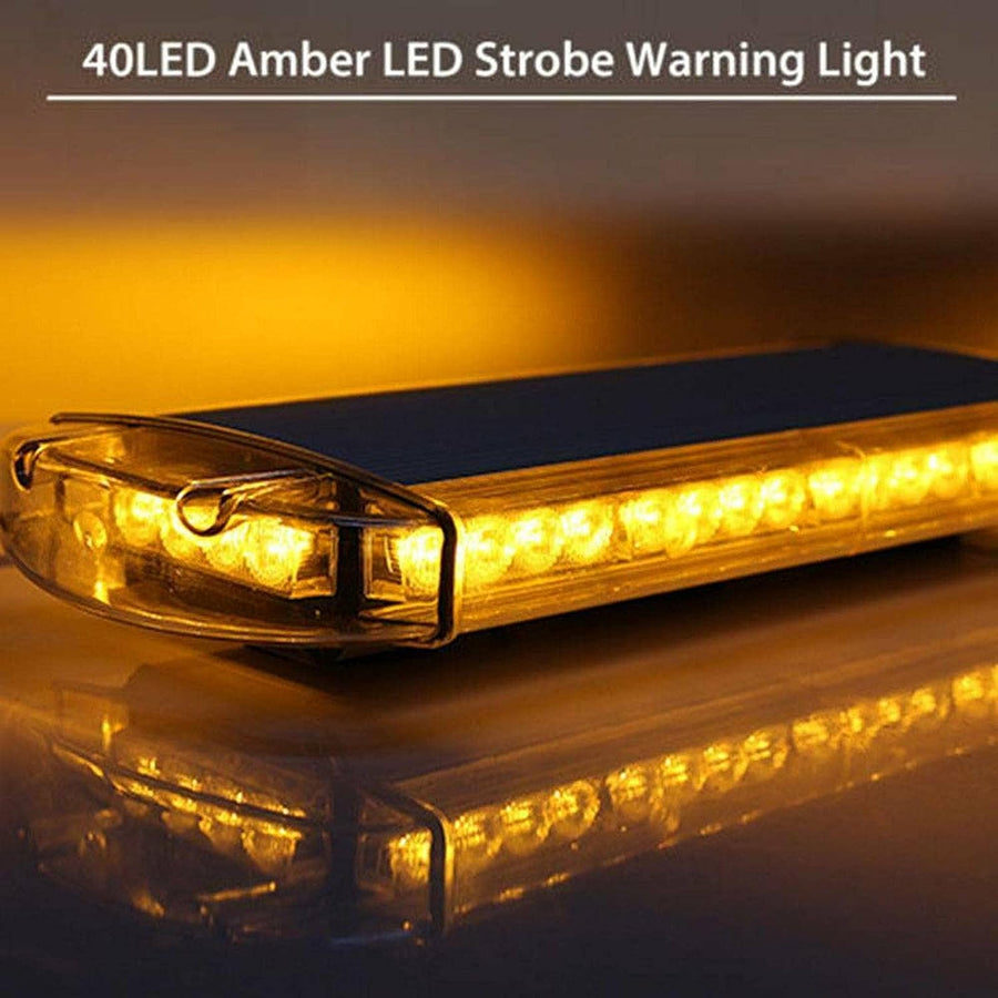 55см LED Аварийна Сигнална Лампа с Магнити, 10 Режима, E-Mark E9, 12V / 24V, Оранжева Светлина, За Пътна Помощ, Репатрак, Платформа, Снегорин, Багер, Бус и Ван