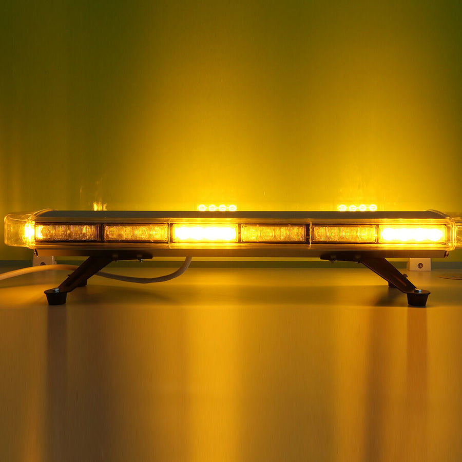 76 см LED Аварийна Сигнална Лампа - Маяк, 15 Режима, E-Mark E9, 12V / 24V,Оранжева Светлина, За Пътна Помощ, Репатрак, Платформа, Снегорин и Багер