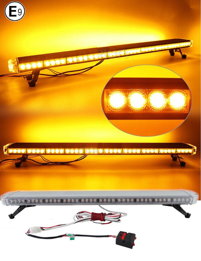 120см LED сигнална лампа, E-Mark E9 Сертифициран, 15 Режима, 12V / 24V - Аварийна Лампа, Маяк за Пътна Помощ, Репатрак, Снегорин, Багер и Специализирана Техника