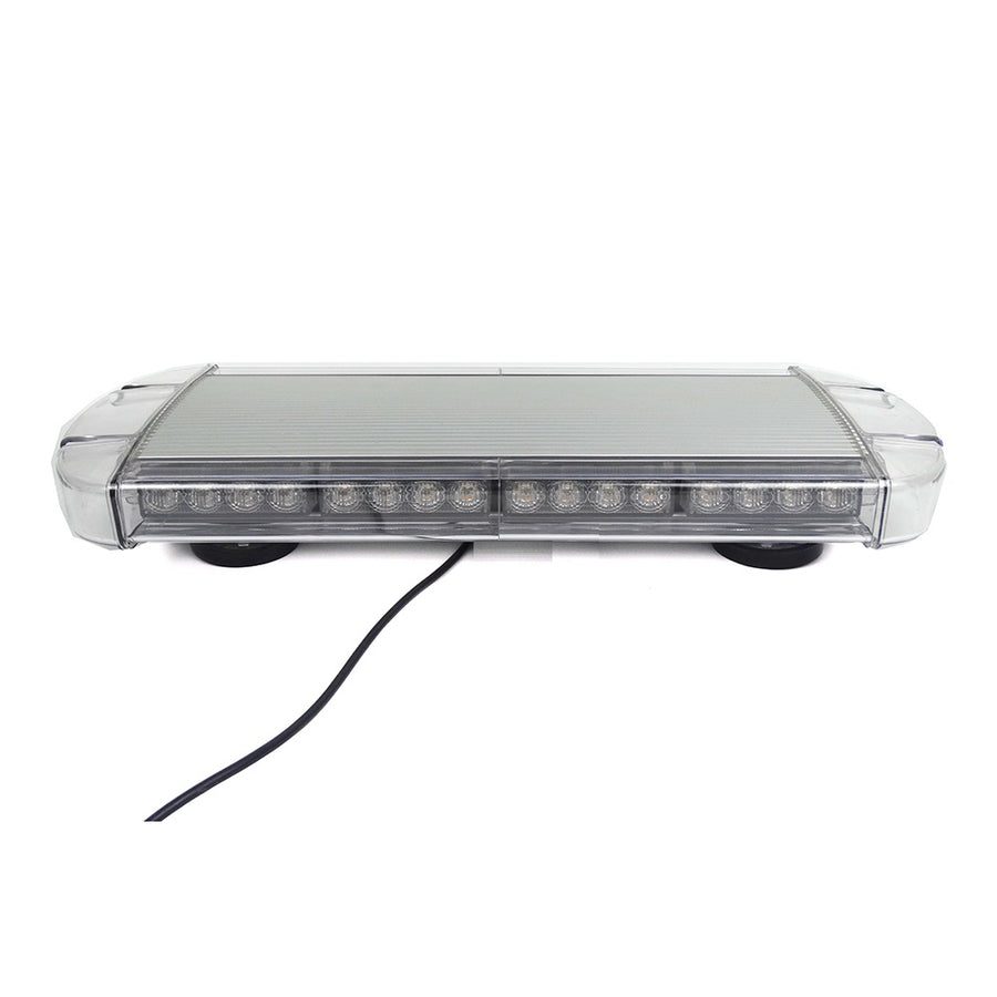 12V 24V Лед Led Диодна Мощна Аварийна Сигнална Лампа Буркан с Магнит 55см 10 режина Бяло Стъкло За Пътна Помощ Платформа Снегорин и др.