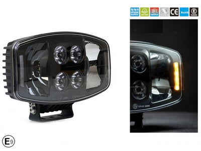 LED ЛЕД 90W Jumbo фар халоген лампа 12V - 24V с DRL parking светлина бяло-жълто за джип камион трактор