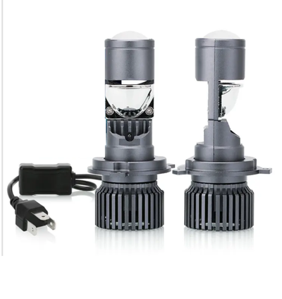 Комплект LED диодни крушки с лупа H4 12V - 24V 80W 12000LM за фарове Canbus без грешки 6000К-6500К къси/дълги