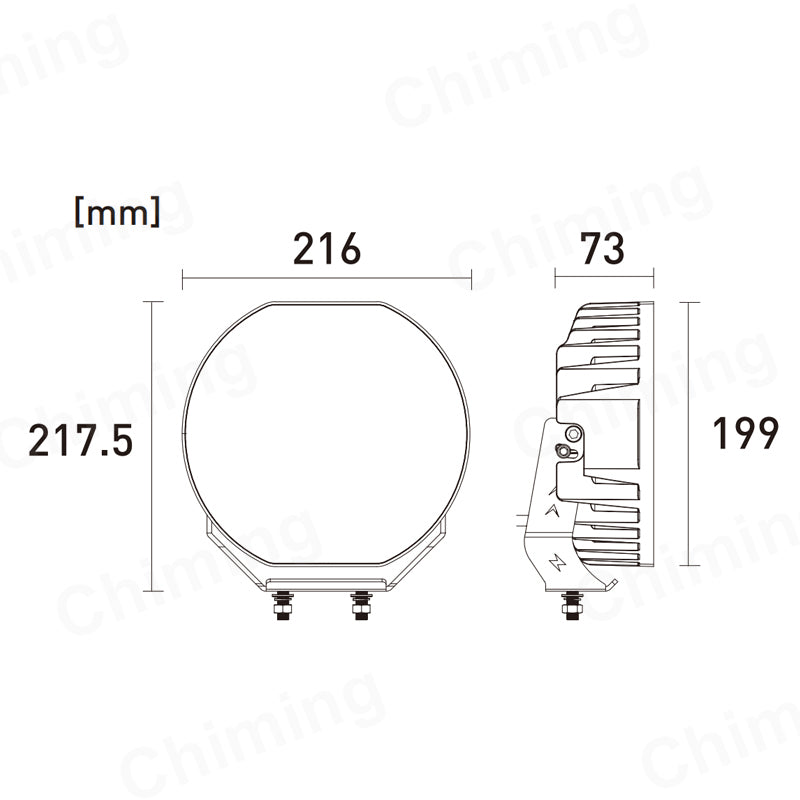 LED Халоген 22см Фар Бяла Светлина + Бяла и Жълта Габаритна 80W 9100lm 12V 24V Е-марк Е9 Бус Ван 4х4 Джип ATV Камион Трактор