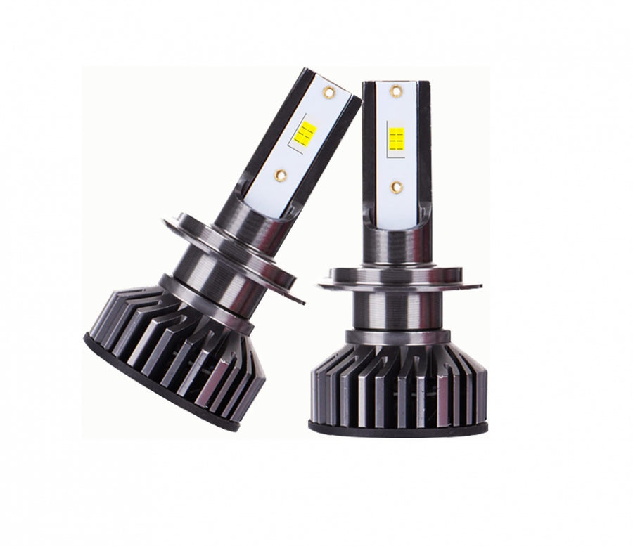 Комплект Умалени Мини LED Диодни Крушки H7 12V 50W 12000lm Mono LED +300% за Фарове Canbus без грешки