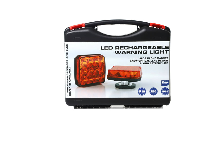 Wireless Безжични Аварийни Сигнални Блиц Светлини Лампи Маяк с Mагнит 12v 24v LED Оранжеви с 12 режима на работа