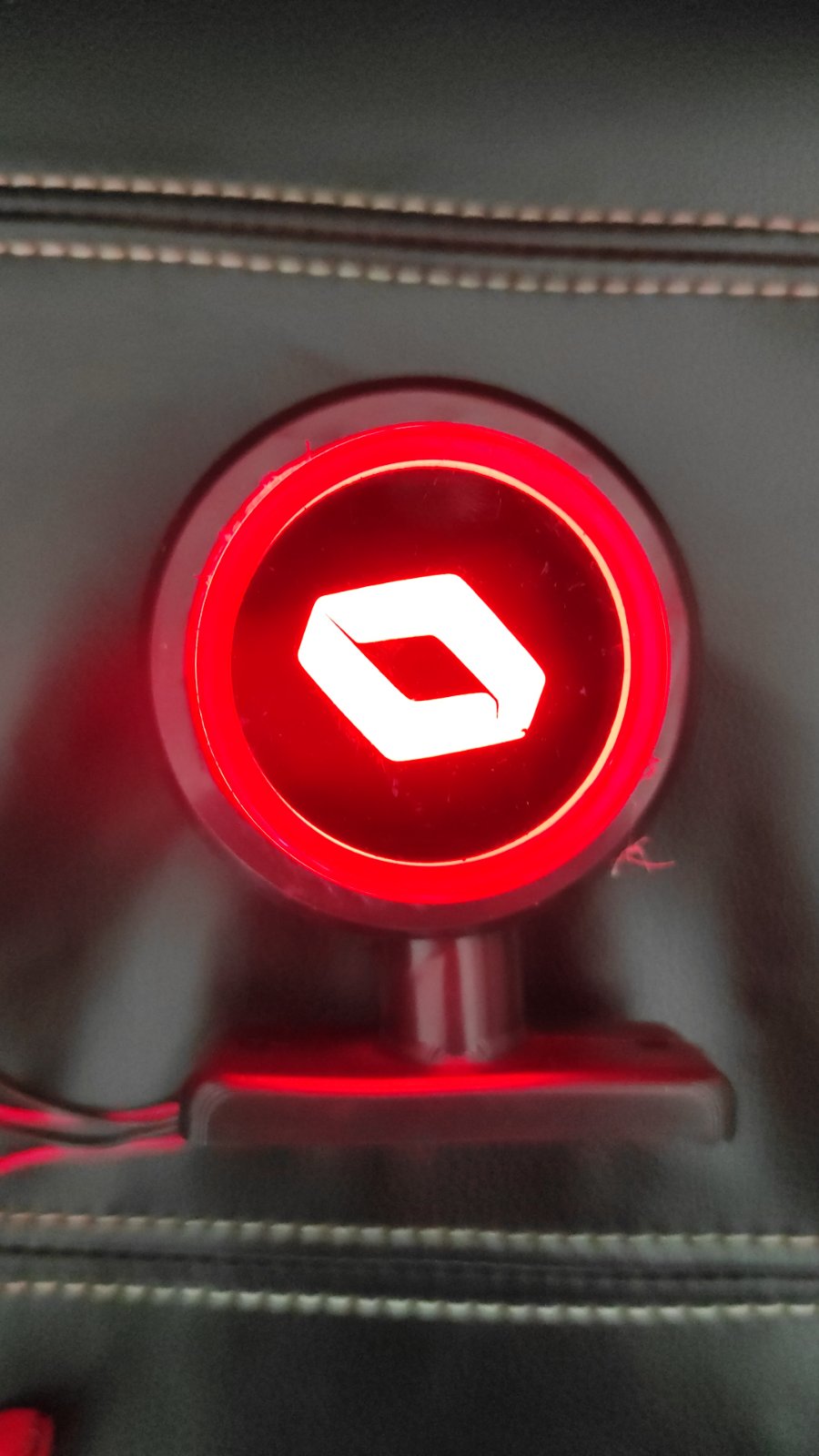 1 брой LED ЛЕД страничен габарит рогче 12 -24V оранжево - червено “old school” Неон Ефект с лого RNT