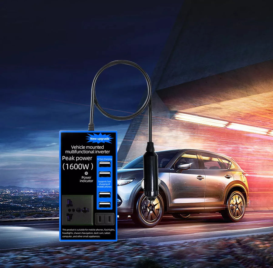 Мултифункционален Инвертор преобразувател на напрежение от 12V на 220V - 1600W