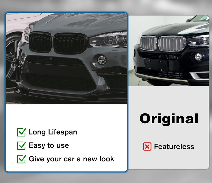 Двойни Бъбреци Решетки За BMW X5 X6 F15 F85 F16 F86 2014+ Черен Гланц Лак