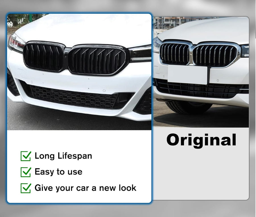 Двойни Бъбреци Решетки За BMW 5 SERIES G30 G31 LCI БМВ 5-та Серия Facelift BMW G30 G31 G38 2020г.-2023г. Черен Гланц Лак