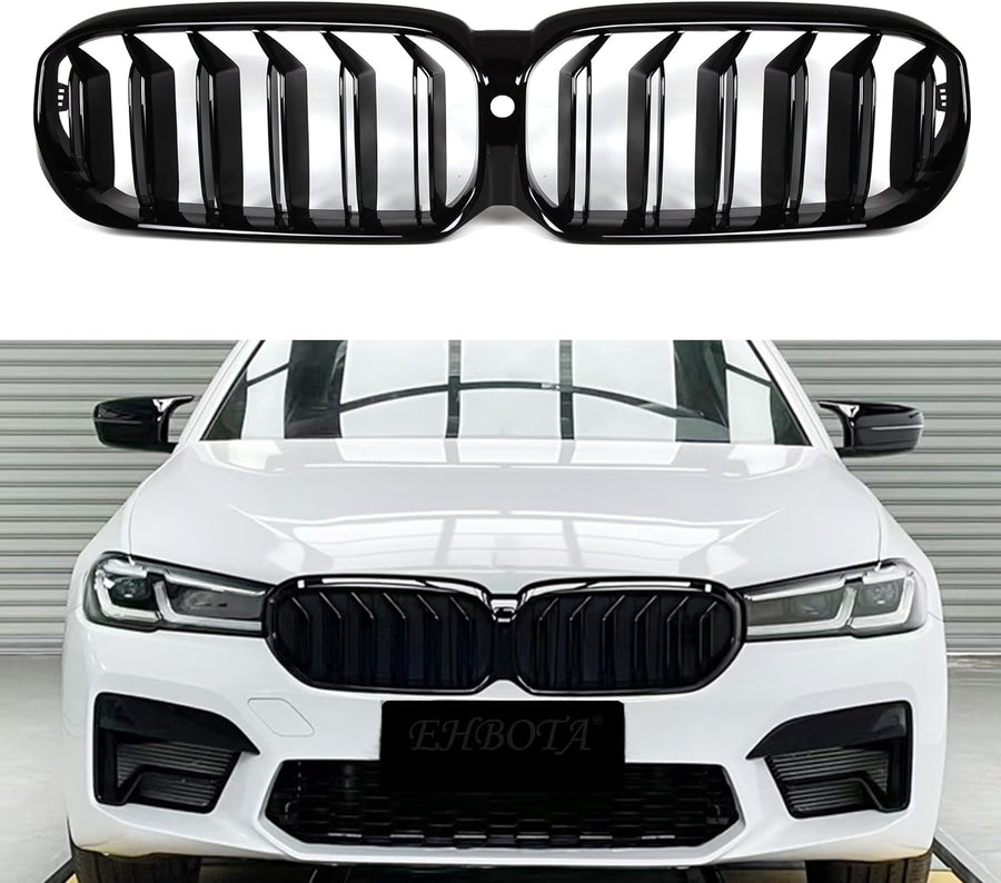 Двойни Бъбреци Решетки За BMW 5 SERIES G30 G31 LCI БМВ 5-та Серия Facelift BMW G30 G31 G38 2020г.-2023г. Черен Гланц Лак