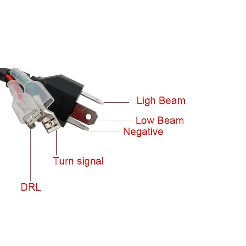 Комплект от 2бр. yниверсален 7 инча 18см ЛЕД LED фар лампа халоген 12V-24V къси/дълги с DRL дневни светлини мигач бяло-жълто 4800lm за АТВ джип мотоциклет камион трактор и др.