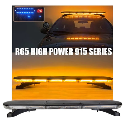 12V 24V LED Диодна Аварийна Сигнална Лампа Буркан 96 см 126W 16 режина Бяло Стъкло За Пътна Помощ Платформа Снегорин и др.