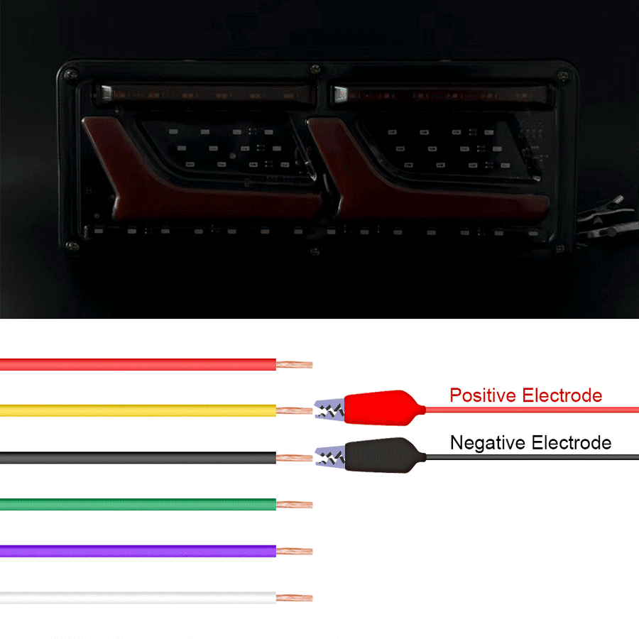Комплект Ляв + Десен Диодни LED Лед Стопове 12V-24V с Динамичен Мигач Неон Neon Ефект 32x13cm За Бус Камион Тир Ремарке Караванa