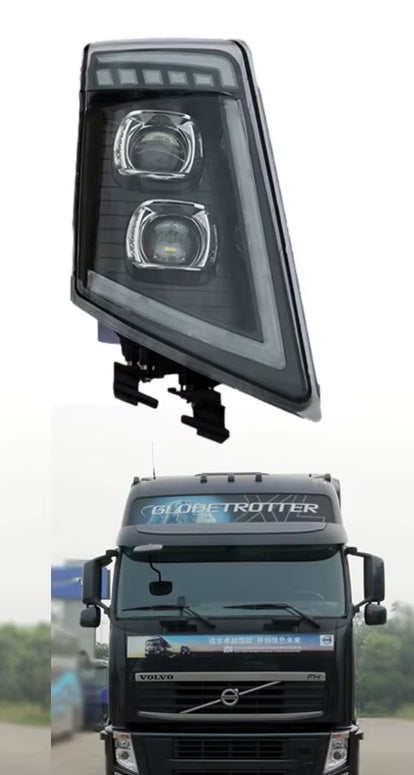 Десен LED диоден преден фар с DRL дневна светлина къси-дълги мигач за камион Volvo FH13 FH16 FM460 FH500 24V OEM: 21035634/21323101