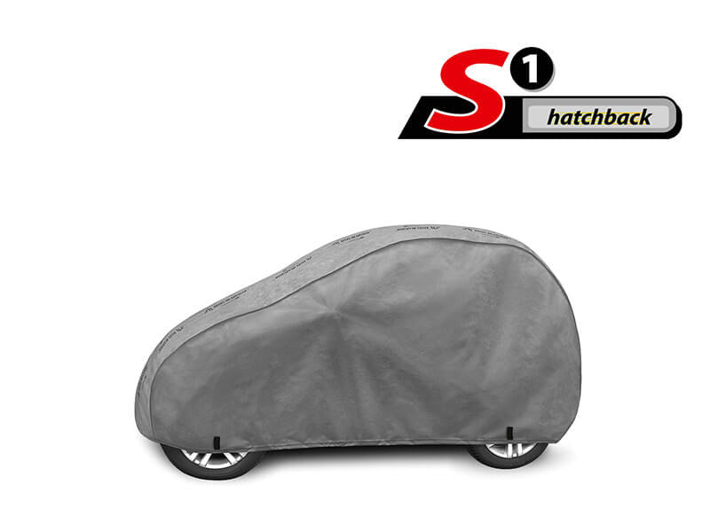Висококачествено Покривало Kegel серия Mobile Garage размер S1 за хечбек 250-270см x 134-143см, сиво