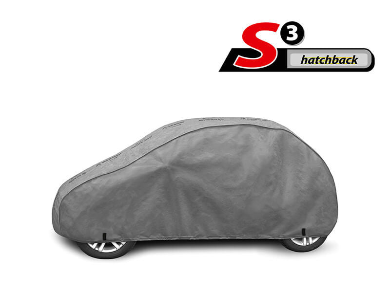 Висококачествено Покривало Kegel серия Mobile Garage размер S3 за хечбек 335-355см x 126-136см, сиво