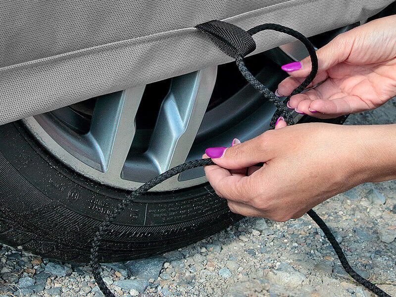 Висококачествено Покривало Kegel серия Mobile Garage размер M1 за хечбек 380-405см x 126-136см, сиво