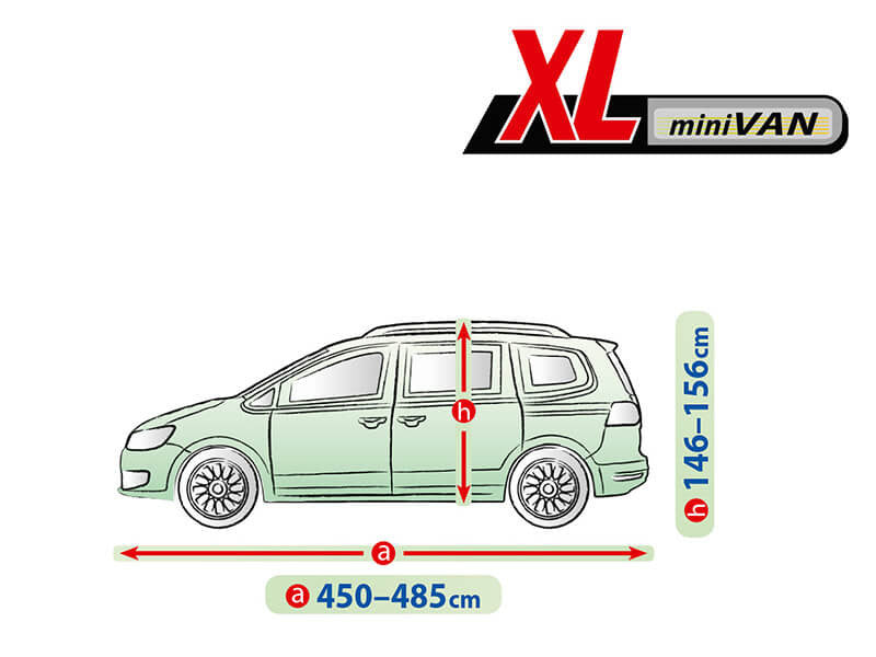 Висококачествено Покривало Kegel за Миниван Mini Van Серия Mobile Garage размер XL 450 - 485см х 146 - 156см