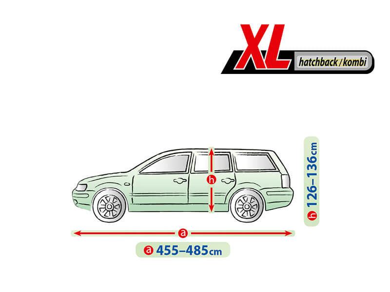 Висококачествено Покривало Kegel за Комби Хечбек Серия Mobile Garage размер XL 455 - 485см x 126 - 136см