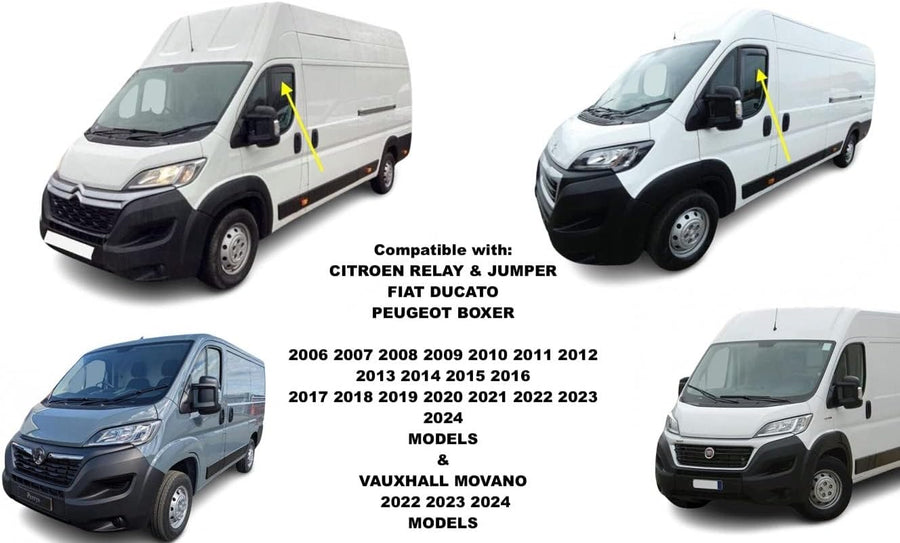 Комплект от 2бр. ветробрани за FIAT Ducato / Peugeot Boxer / Citroen Jumper 3 след 2006 Opel Movano след 2022