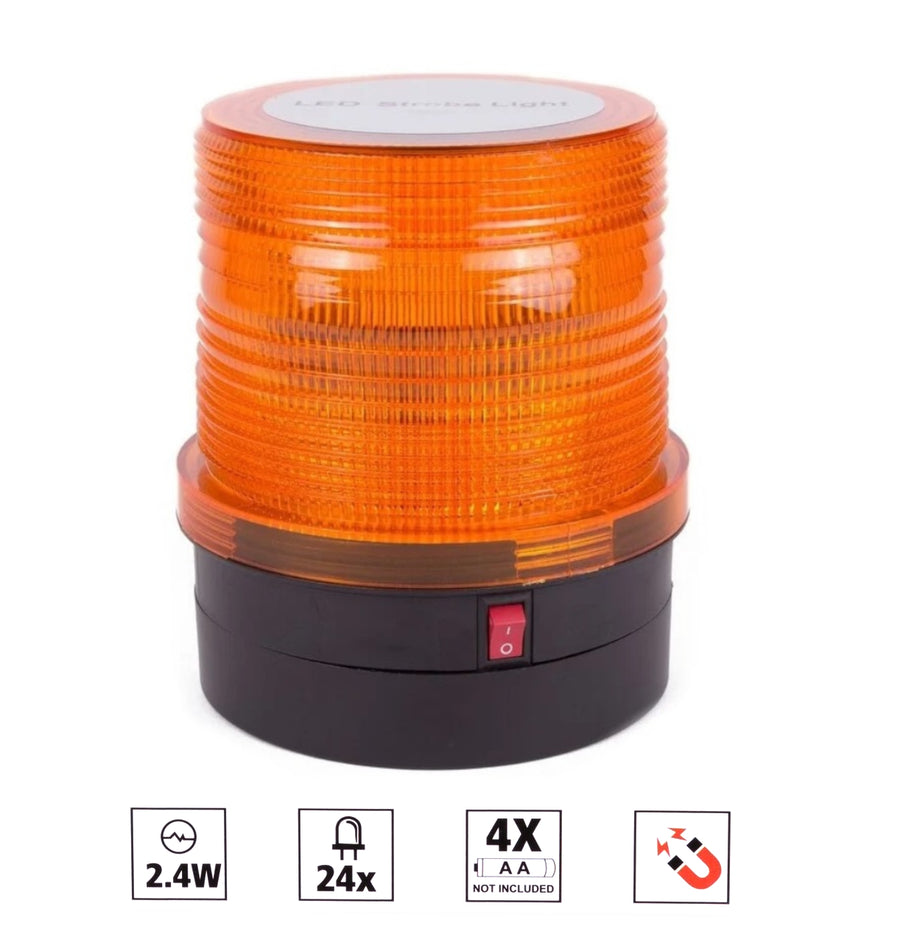 LED Аварийна Сигнална лампа маяк буркан блиц светлина безжичен на батерии с магнит 12V