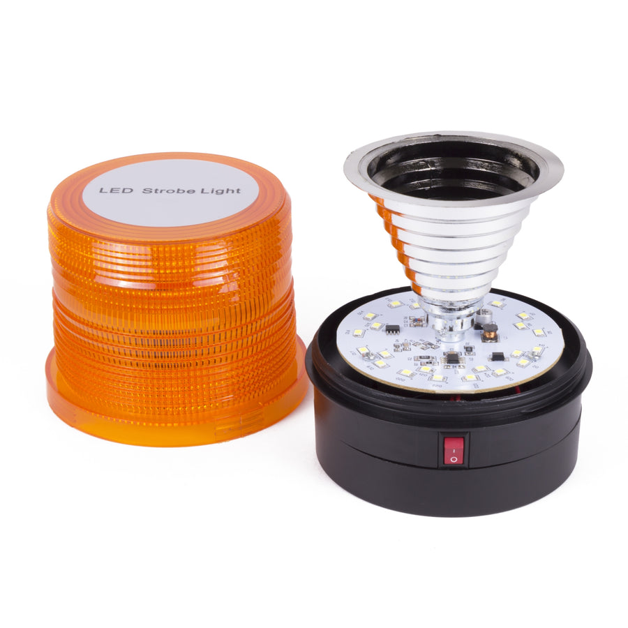 LED Аварийна Сигнална лампа маяк буркан блиц светлина безжичен на батерии с магнит 12V
