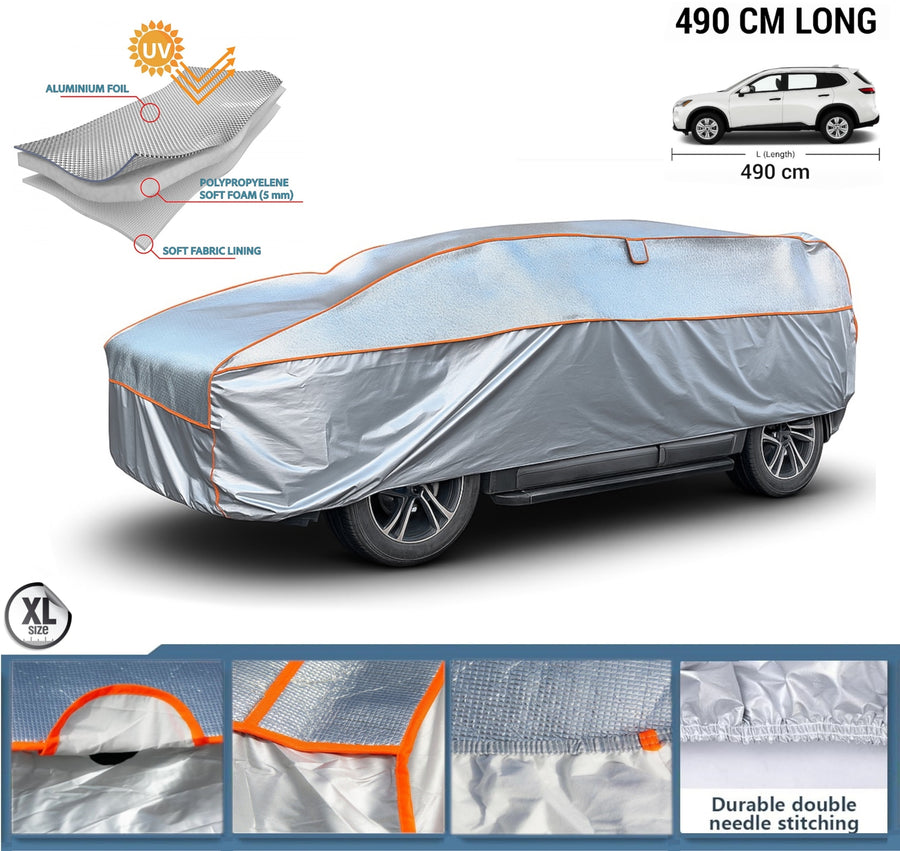Покривало Против Градушка за SUV/Джип размер XL с дължина 490x178x120 см – 5мм Защита от Градушка, Дъжд, Сняг и UV Лъчи