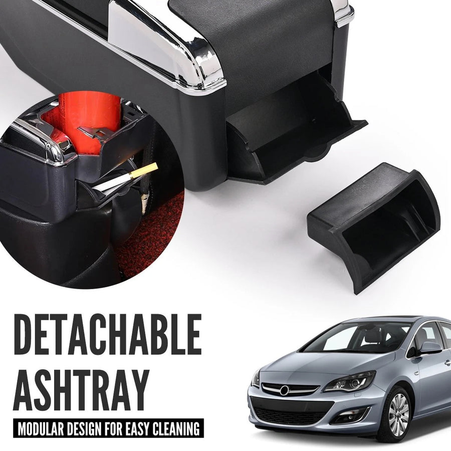 Подлакътник барче за Opel Astra J 2009–2018 MK4 - Еко кожа – Черен