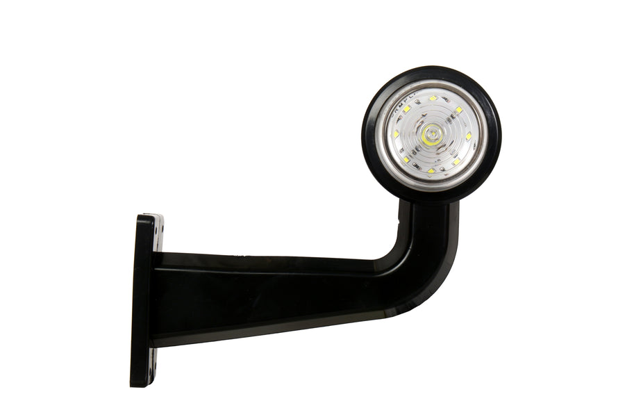 Комплект 2 бр. LED маркери рогчета 12V-24V, бяло-червено - за ремаркета, платформи, камиони и др.