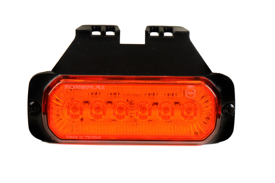 LED габарит маркер токос с 24 диода, 2 функции - оранжева светлина + мигач, 12V-24V - за камион бус ван каравана платформа кемпер