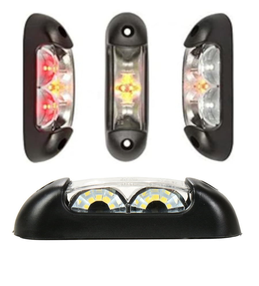 LED габарит, токос, 12V-24V, бяла, червена и оранжева светлина - за ремаркета, платформи, камиони и др.