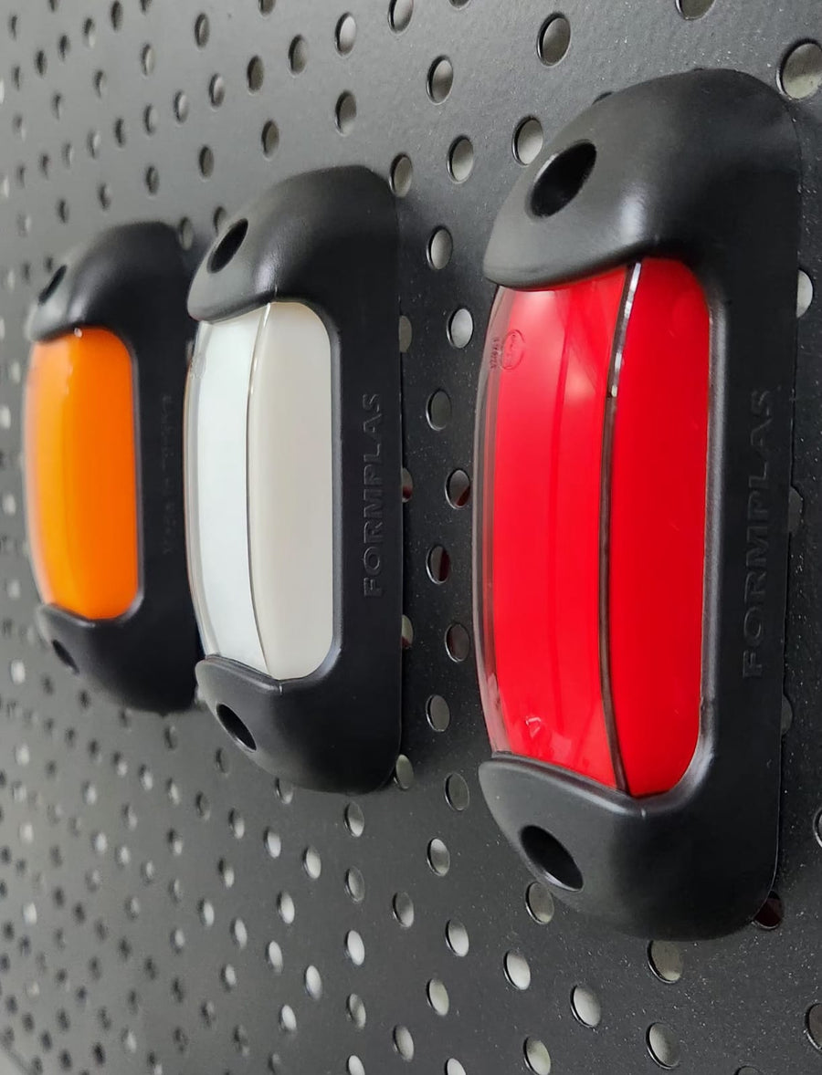 LED габарит, маркер, токос, Червен, Неон ефект, 12V-24V - за ремаркета, платформи, камиони и др.
