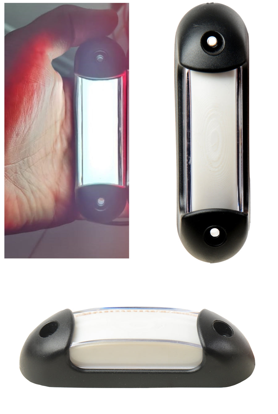 LED габарит, маркер, токос, Бял, Неон ефект, 12V-24V - за ремаркета, платформи, камиони и др.