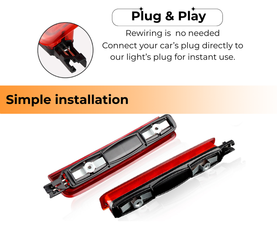 LED Трети стоп за VW CADDY III (Mk3) 2004-2015, Опушен, Червен
