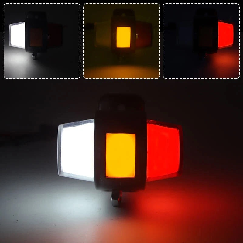 Комплект от 2 броя ЛЕД LED Странични Габарити Габаритни Светлини Тип Рогче с Неон Ефект за Камион Ремарке Тир Бус Ван Каравана и др. 12-24V червено-бяло-оранжево