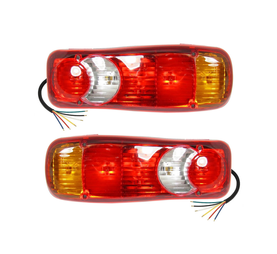 Комплект Стопове 35cm x 12 cm Бус, Камион ТИР Ремарке Караванa Платформа 12V-24V, Тип Рибка С Крушки 6 Функции