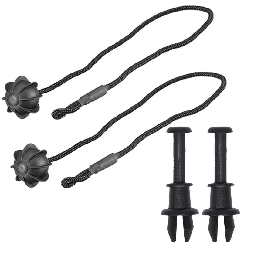 Комплект 2 бр. OEM Щипки / Пинове с Въже за кора на багажник - AUDI, SEAT, SKODA, VW