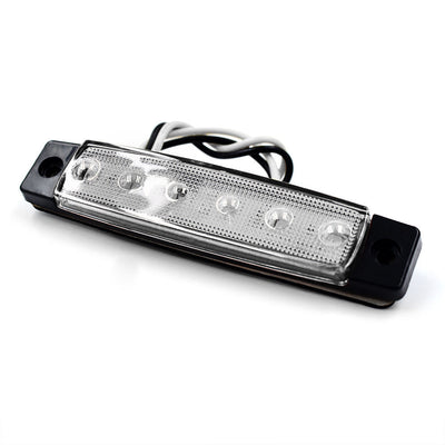 LED габарит бяла светлина с 6 SMD диода – 12V/24V, 93 mm