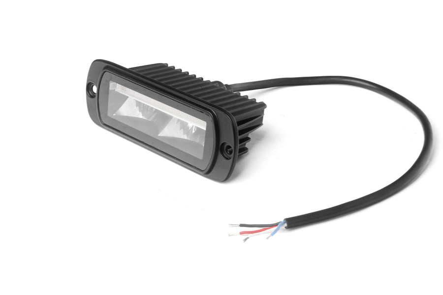 LED комбиниран халоген Flexzon / работна лампа с бял DRL и предупредителна светлина R65, за вграждане, 4 функции, IP65/67K, 12–24V